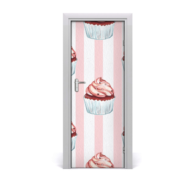 Self-adhesive door sticker Cupcakes