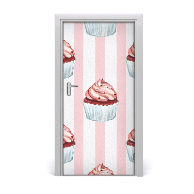 Self-adhesive door sticker Cupcakes