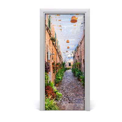 Self-adhesive door wallpaper Majorca spain