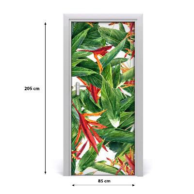 Self-adhesive door veneer Royal strelitzia