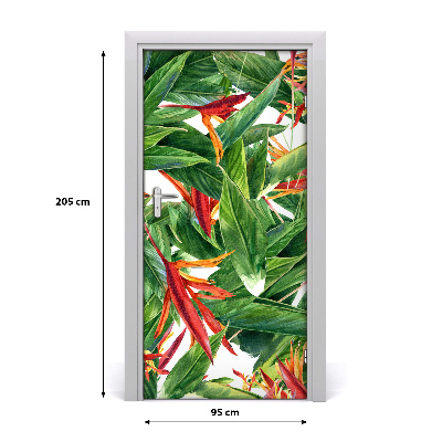 Self-adhesive door veneer Royal strelitzia