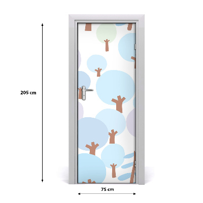 Self-adhesive door sticker Tree wall