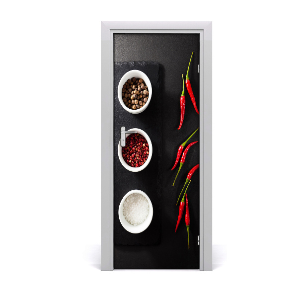 Door veneer Spices and peppers