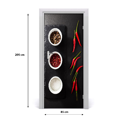 Door veneer Spices and peppers