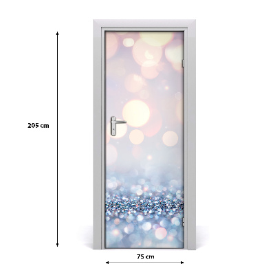 Self-adhesive door sticker Shiny background