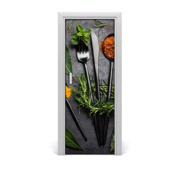 Door veneer Cutlery and spices