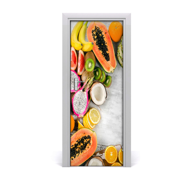 Self-adhesive door sticker Fruits