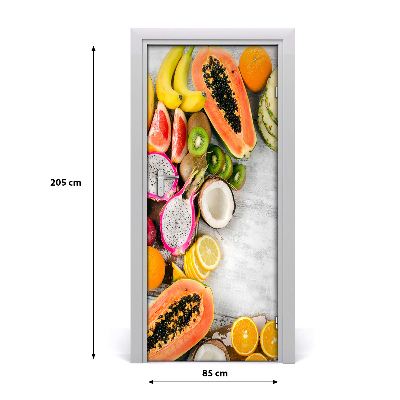 Self-adhesive door sticker Fruits