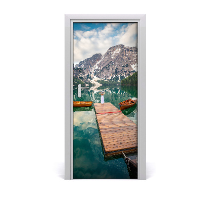 Self-adhesive door wallpaper Mountain view