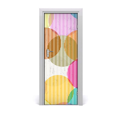 Door wallpaper Colorful circles