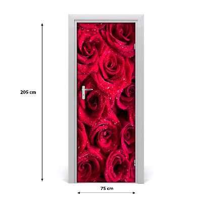 Door adhesive Red roses