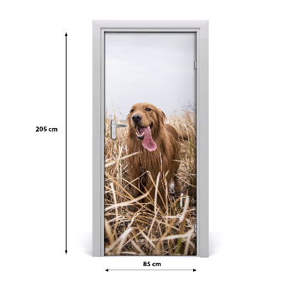 Self-adhesive door sticker Golden retriever