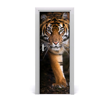 Self-adhesive door wallpaper Tiger