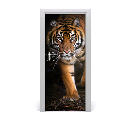 Self-adhesive door wallpaper Tiger