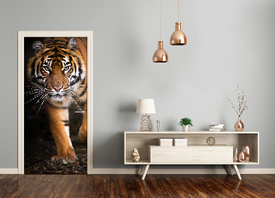 Self-adhesive door wallpaper Tiger