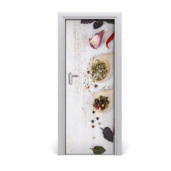 Door veneer Vegetables and spices