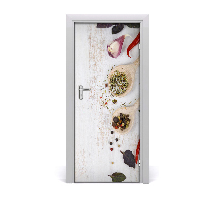 Door veneer Vegetables and spices