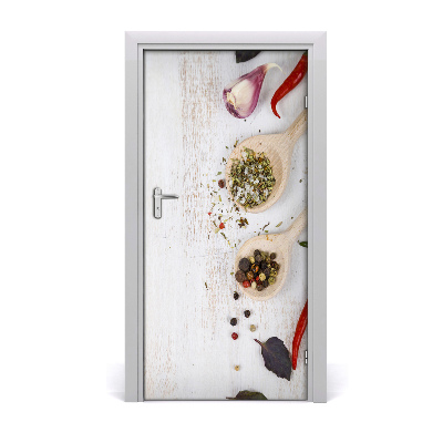 Door veneer Vegetables and spices