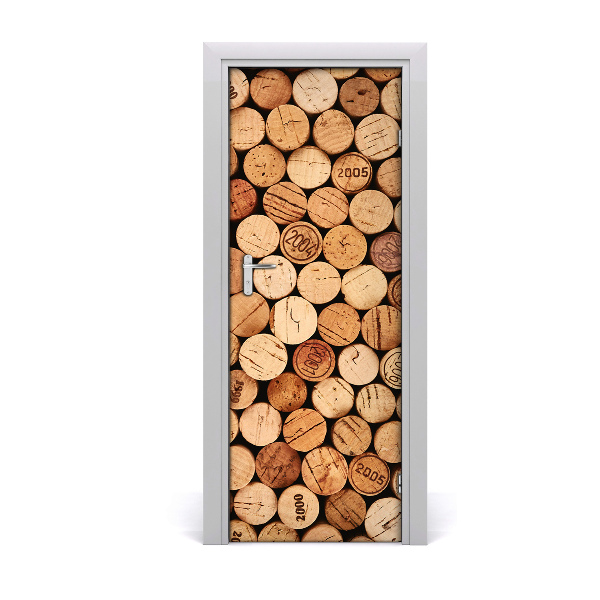 Door wallpaper Corks of wine