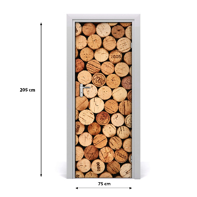 Door wallpaper Corks of wine