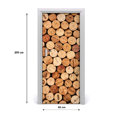 Door wallpaper Corks of wine