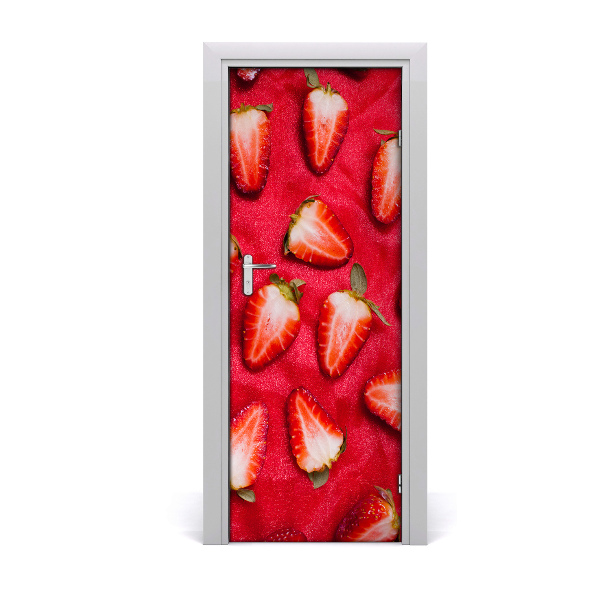 Self-adhesive door sticker Strawberries