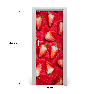 Self-adhesive door sticker Strawberries