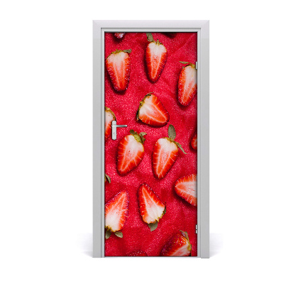 Self-adhesive door sticker Strawberries