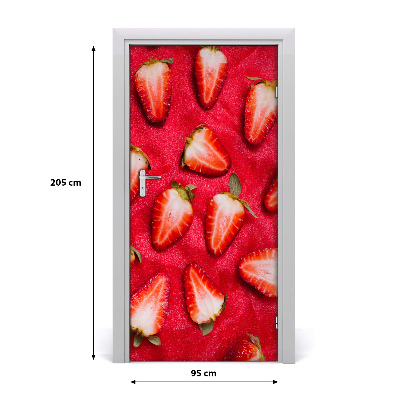 Self-adhesive door sticker Strawberries