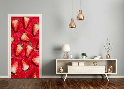 Self-adhesive door sticker Strawberries