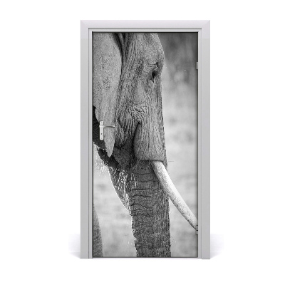 Self-adhesive door sticker An elephant wall