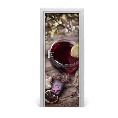 Self-adhesive door sticker A wall of mulled wine