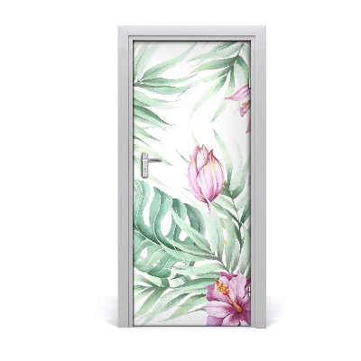 Self-adhesive door veneer Hawaiian pattern