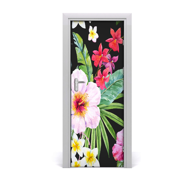 Self-adhesive door veneer Hawaiian pattern