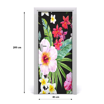 Self-adhesive door veneer Hawaiian pattern