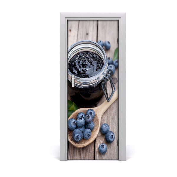 Self-adhesive door sticker Blueberry jam