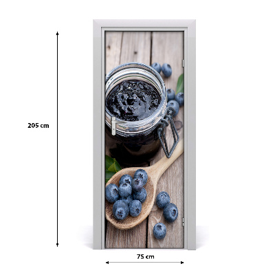 Self-adhesive door sticker Blueberry jam