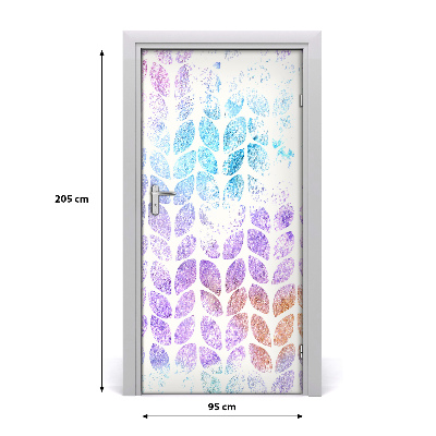 Self-adhesive door veneer Colorful leaves