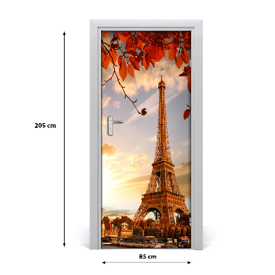 Self-adhesive door wallpaper Eiffel tower