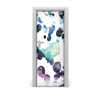 Door wallpaper Colorful galaxy