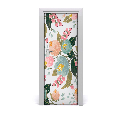 Self-adhesive door veneer Spring flowers