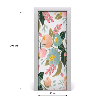 Self-adhesive door veneer Spring flowers