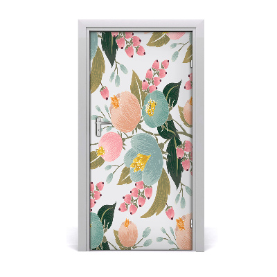 Self-adhesive door veneer Spring flowers