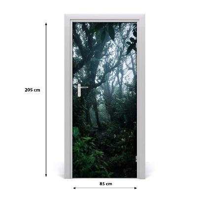 Self-adhesive door sticker The rainforest