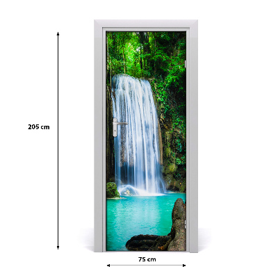 Self-adhesive door sticker Waterfall