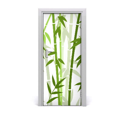 Self-adhesive door sticker Bamboo wall