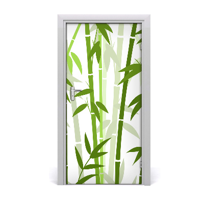 Self-adhesive door sticker Bamboo wall