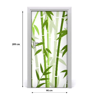 Self-adhesive door sticker Bamboo wall