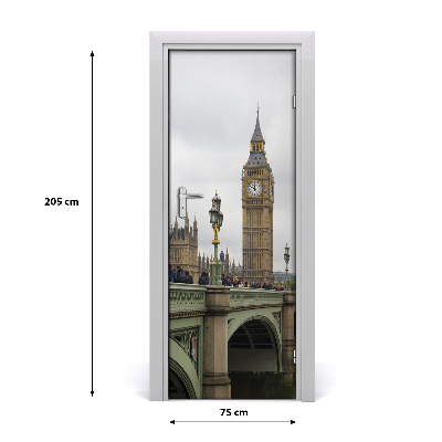 Self-adhesive door wallpaper Big ben london