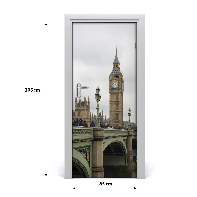 Self-adhesive door wallpaper Big ben london